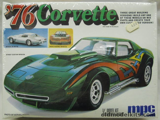 MPC 1/20 1976 Chevrolet Corvette - Stock / Drag / Street Custom, 1-7630 plastic model kit